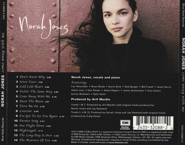 Norah Jones - Come Away With Me (CD) - 2002