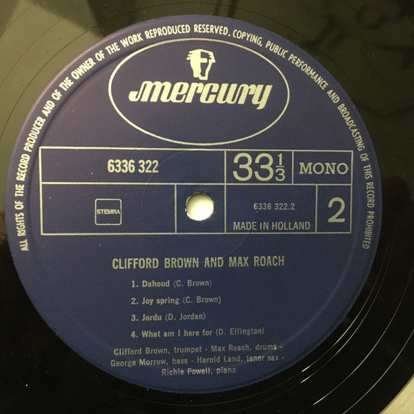 Clifford Brown And Max Roach - Clifford Brown And Max Roach -