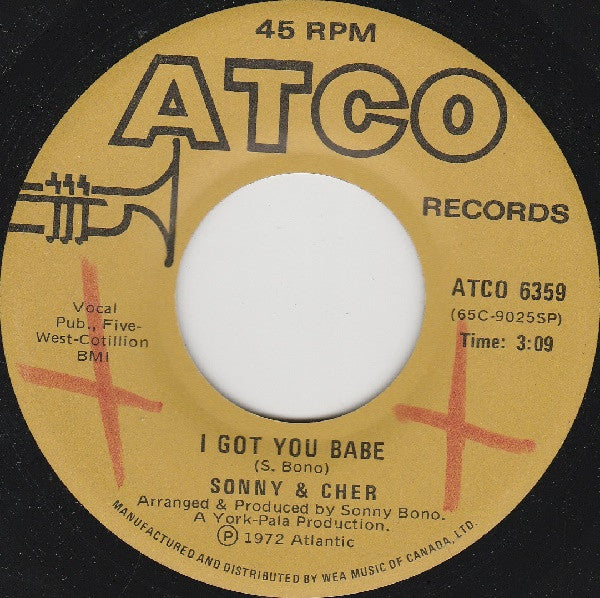 Sonny & Cher - I Got You Babe / It's Gonna Rain - 1972