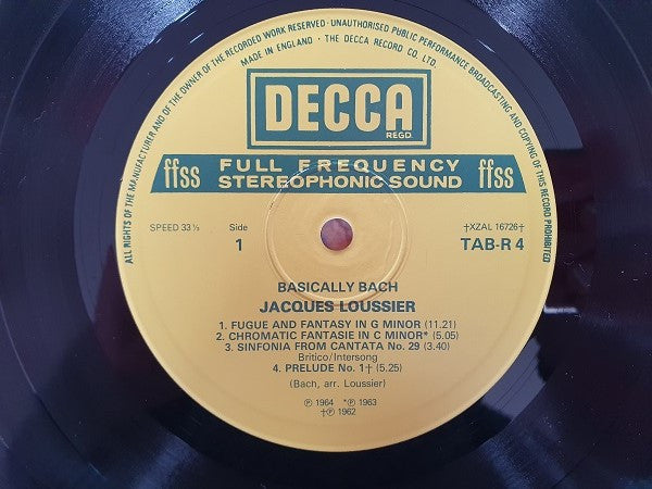 Jacques Loussier - Basically Bach