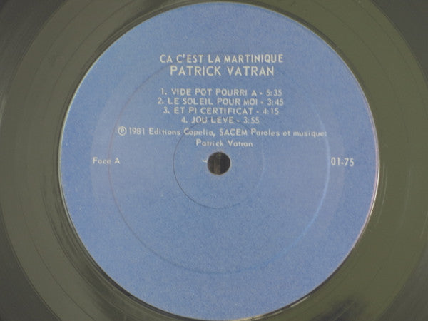 Patrick Vatran - Ca C'est La Martinique - 1981