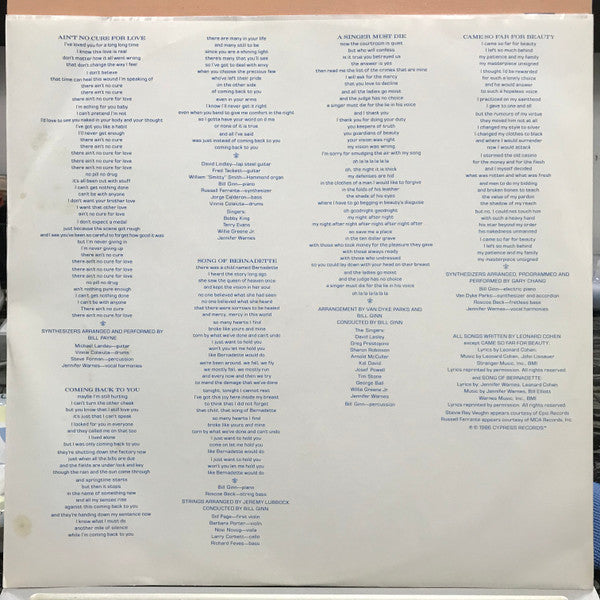 Jennifer Warnes - Famous Blue Raincoat (The Songs Of Leonard Cohen) - 1986