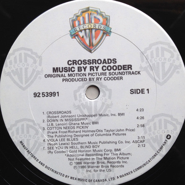 Ry Cooder - Crossroads - Original Motion Picture Soundtrack - 1986