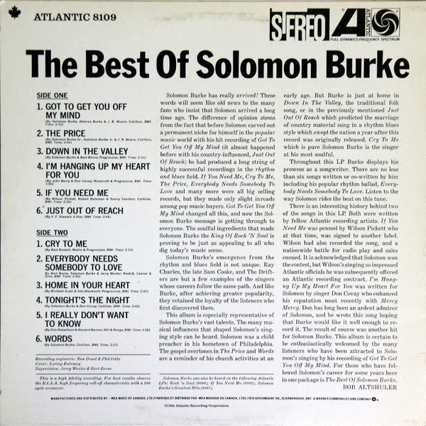 Solomon Burke - The Best Of Solomon Burke