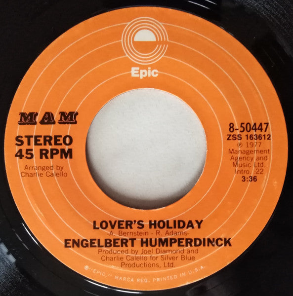 Engelbert Humperdinck - Lover's Holiday / Look At Me - 1977