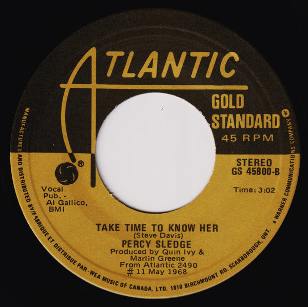 Percy Sledge - When A Man Loves A Woman / Take Time To Know Her