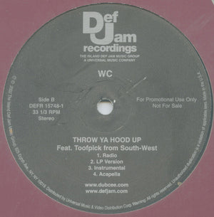 WC - Flirt / Throw Ya Hood Up Vinyl Record