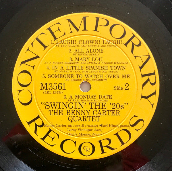 Benny Carter Quartet, The - Swingin' The '20s - 1959