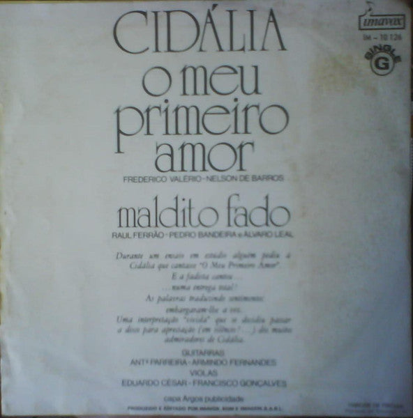 Cidália Moreira - O Meu Primeiro Amor - 1977
