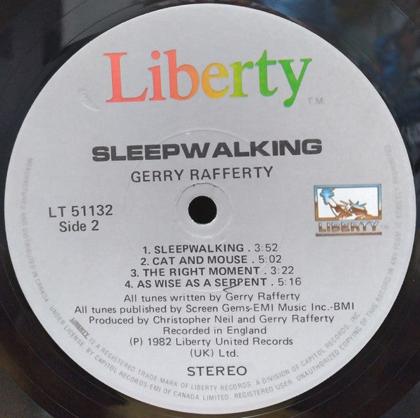 Gerry Rafferty - Sleepwalking - 1982