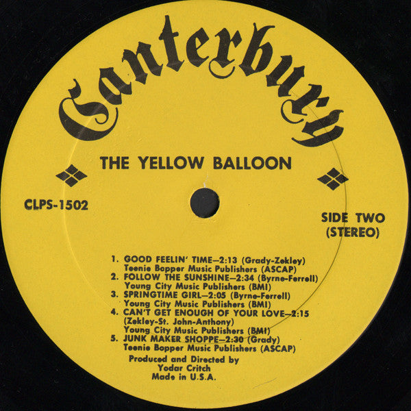 Yellow Balloon - The Yellow Balloon