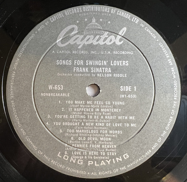 Frank Sinatra - Songs For Swingin' Lovers -