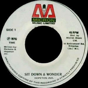 Hopeton Junior - Sit Down & Wonder - 1975