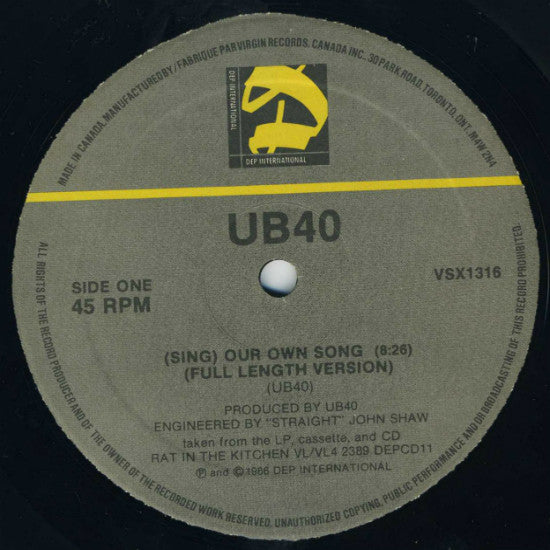UB40 - (Sing) Our Own Song