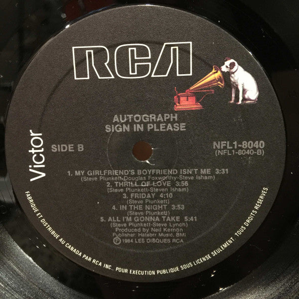 Autograph - Sign In Please - 1984
