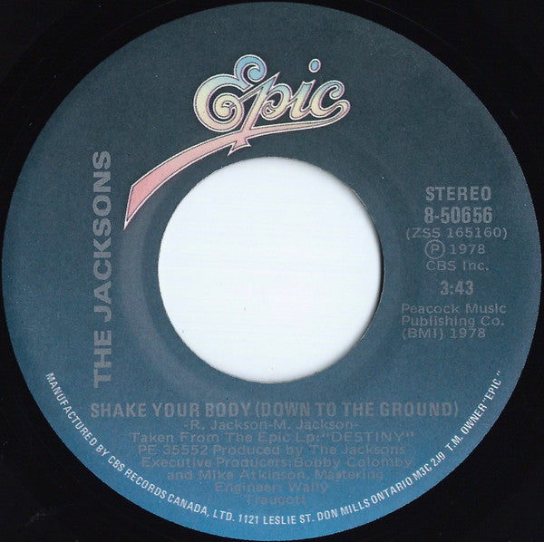 Jacksons, The - Shake Your Body (Down To The Ground) / That's What You Get For Being Polite - 1979