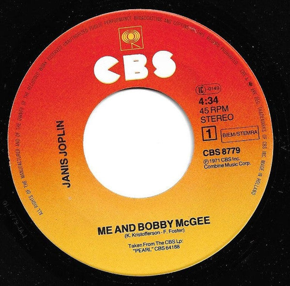 Janis Joplin - Me And Bobby McGee - 1980