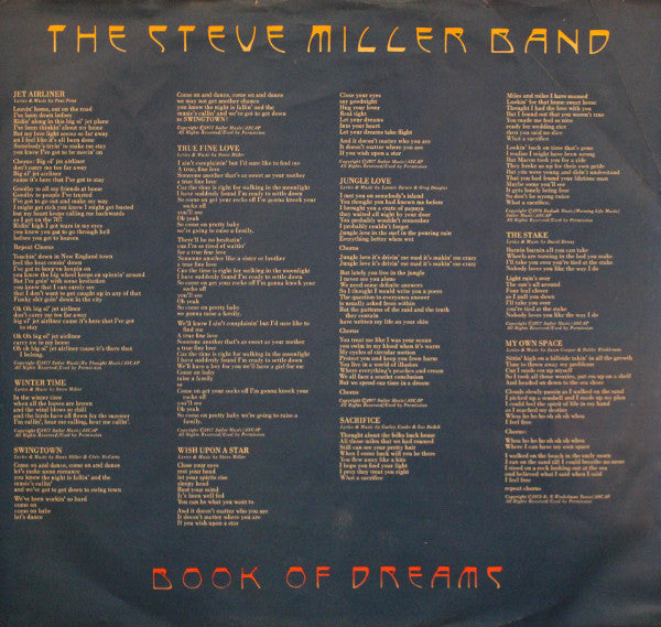 Steve Miller Band - Book Of Dreams - 1977