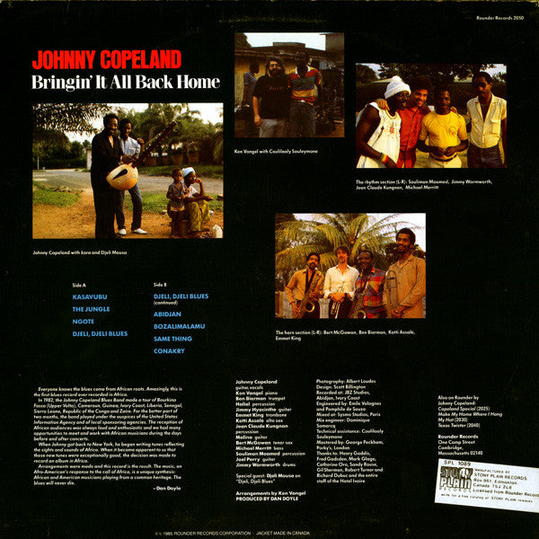 Johnny Copeland - Bringing' It All Back Home Vinyl Record