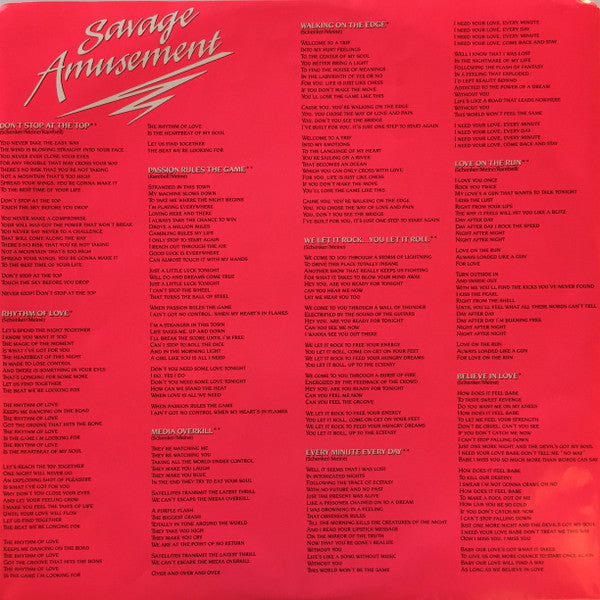Scorpions - Savage Amusement - 1988