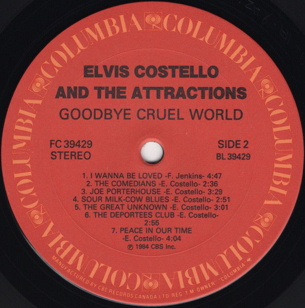 Elvis Costello & The Attractions - Goodbye Cruel World - 1984