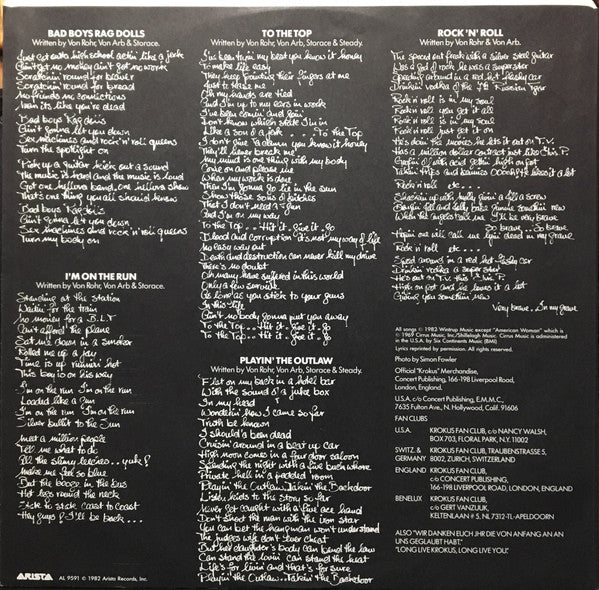 Krokus - One Vice At A Time - 1982