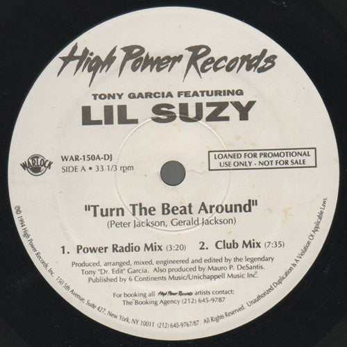 Tony Garcia,Lil Suzy - Featuring  Turn The Beat Around Vinyl Record