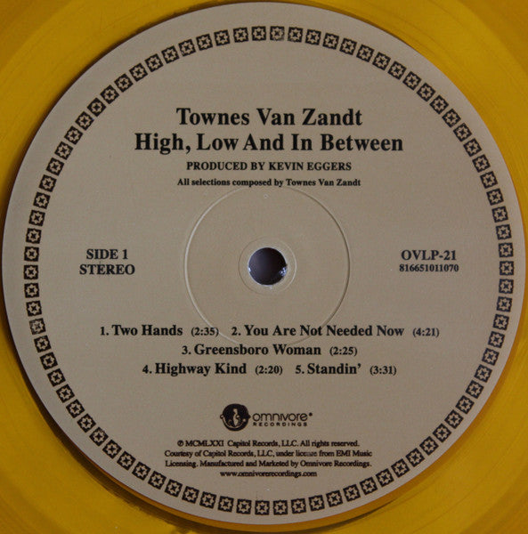 Townes Van Zandt - High, Low And In Between - 2013