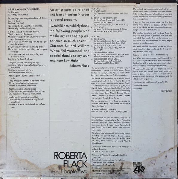 Roberta Flack - Chapter Two Vinyl Record