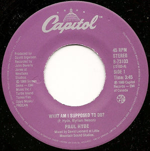 Paul Hyde - What Am I Supposed To Do? - 1989