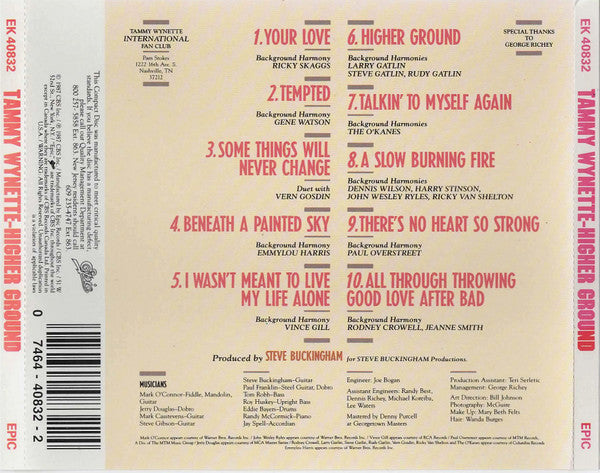 Tammy Wynette - Higher Ground (CD) -