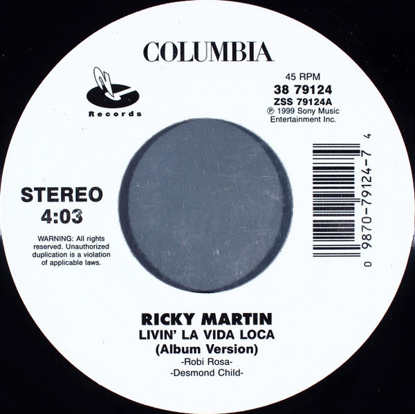 Ricky Martin - Livin' La Vida Loca - 1999