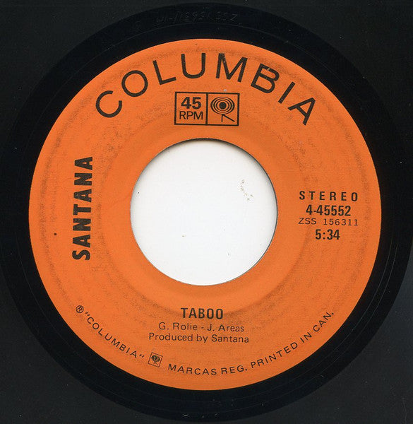 Santana - No One To Depend On / Taboo -