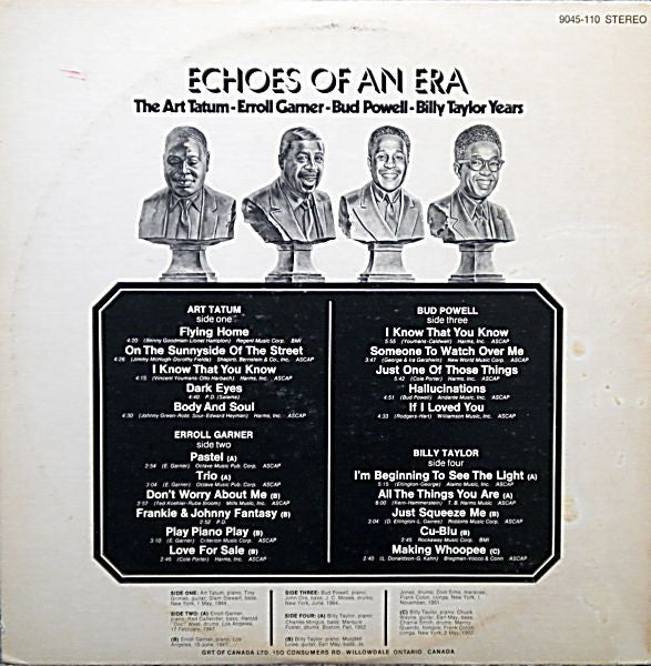 Art Tatum / Erroll Garner / Bud Powell / Billy Taylor - The Art Tatum - Erroll Garner - Bud Powell - Billy Taylor Years -