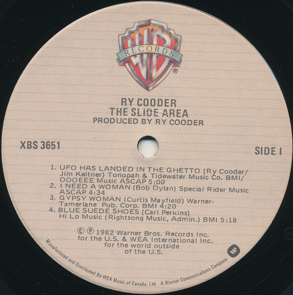 Ry Cooder - The Slide Area - 1982