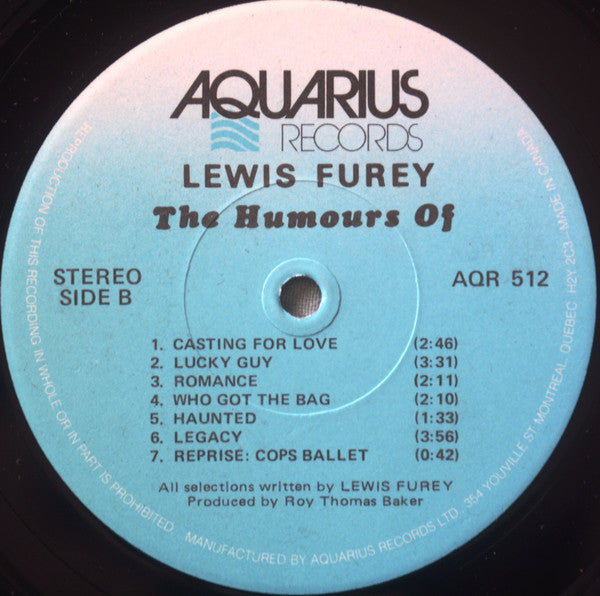 Lewis Furey - The Humours Of - 1976