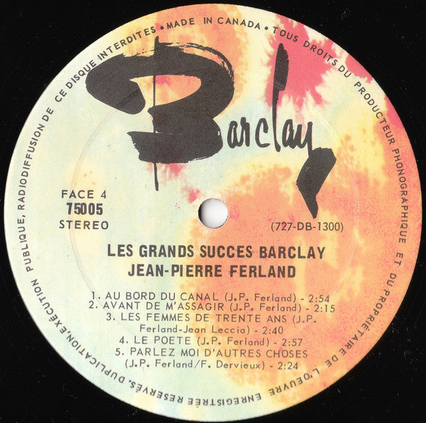 Jean-Pierre Ferland - Les Grands Succès Barclay Vol 5 - 1972