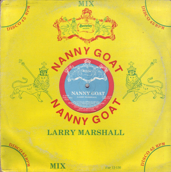 Larry Marshall & Prince Stevens - Nanny Goat / Oh Jah Music Vinyl Record