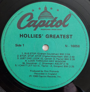 The Hollies - Hollies' Greatest Vinyl Record