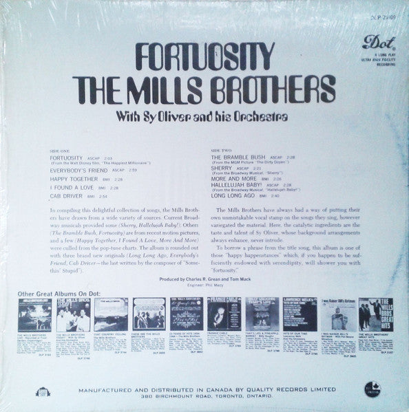Mills Brothers, The with Sy Oliver And His Orchestra - Fortuosity -