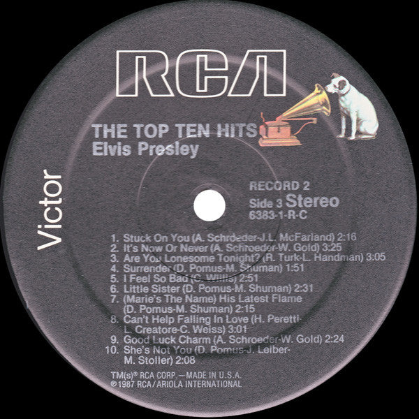 Elvis Presley - The Top Ten Hits - 1987