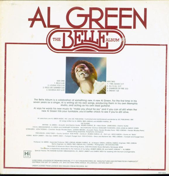 Al Green - The Belle Album Vinyl Record