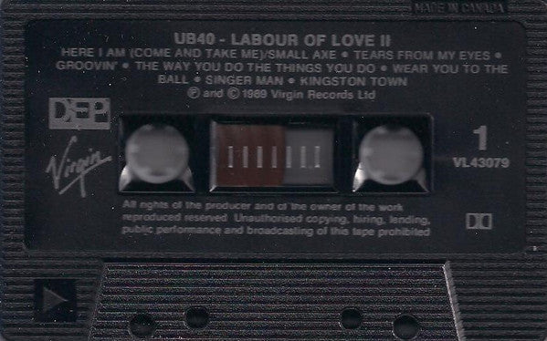 UB40 - Labour Of Love II Vinyl Record