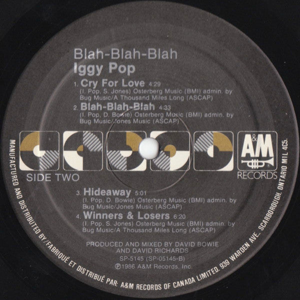 Iggy Pop - Blah-Blah-Blah - 1986