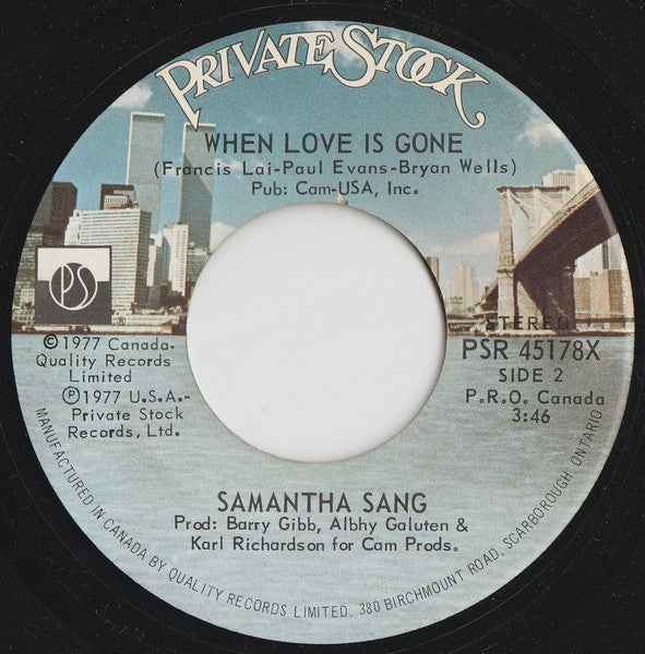 Samantha Sang - Emotion Vinyl Record