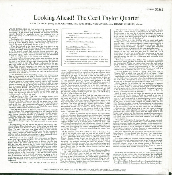 The Cecil Taylor Quartet - Looking Ahead!