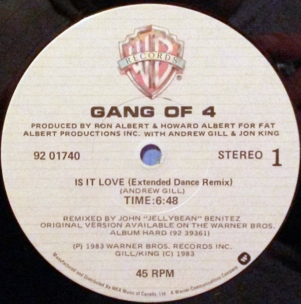 Gang Of Four - Is It Love (Extended Dance Remix) - 1983