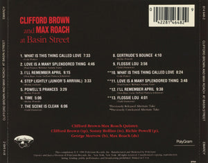 Clifford Brown And Max Roach - At Basin Street (CD) - 1990