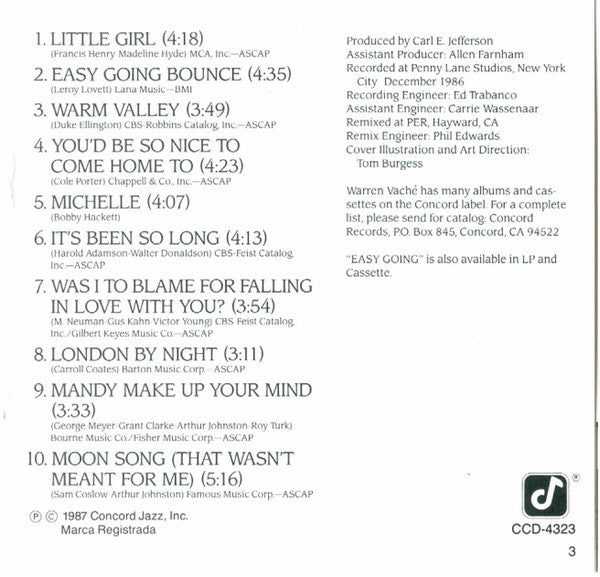 Warren Vaché Sextette, The - Easy Going (CD) - 1987