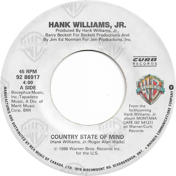 Hank Williams Jr. - Country State Of Mind 